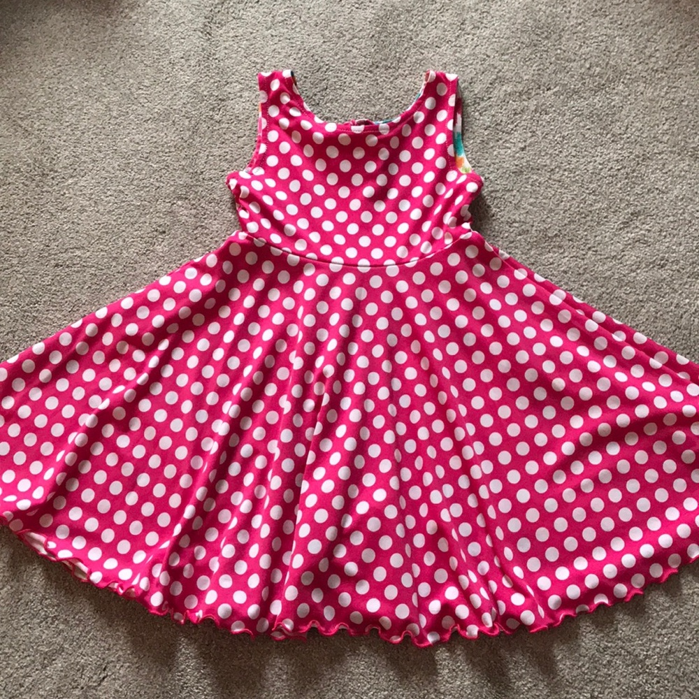 Little girls size 5 reversible dress